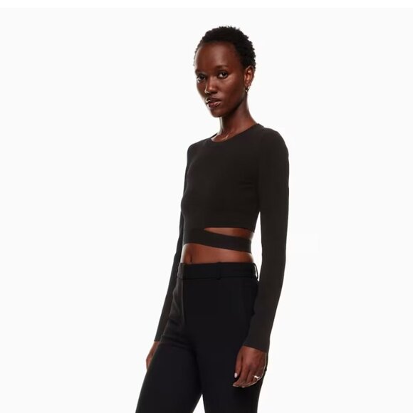 Aritzia Ten by Babaton Retrospect Sweater Women's Size M Navy Blue - Picture 2 of 7